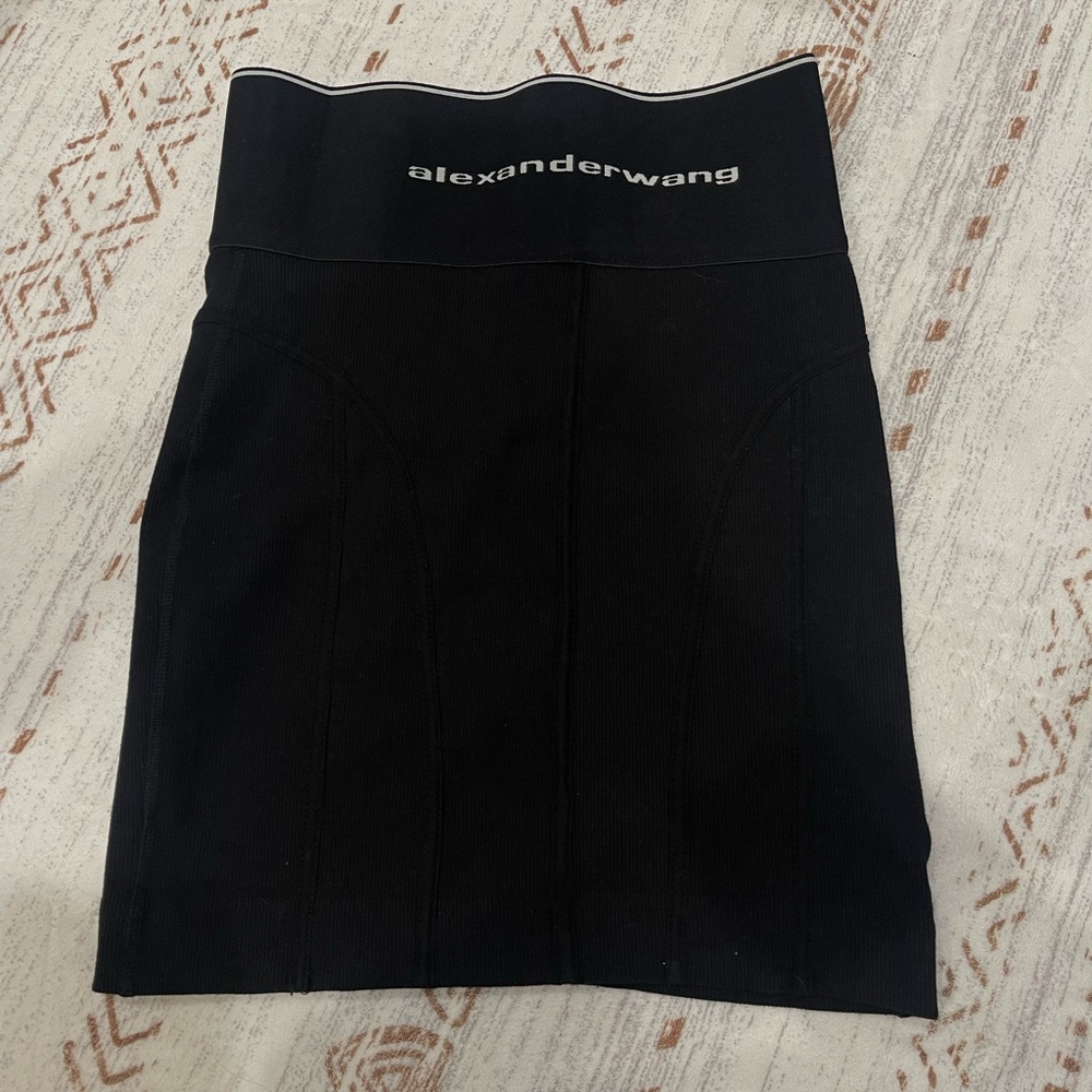 Alexander Wang Black Mini Skirt with Zipper Detail - Picture 5 of 8